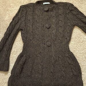 Alpaca Handknit Sweater Cardigan